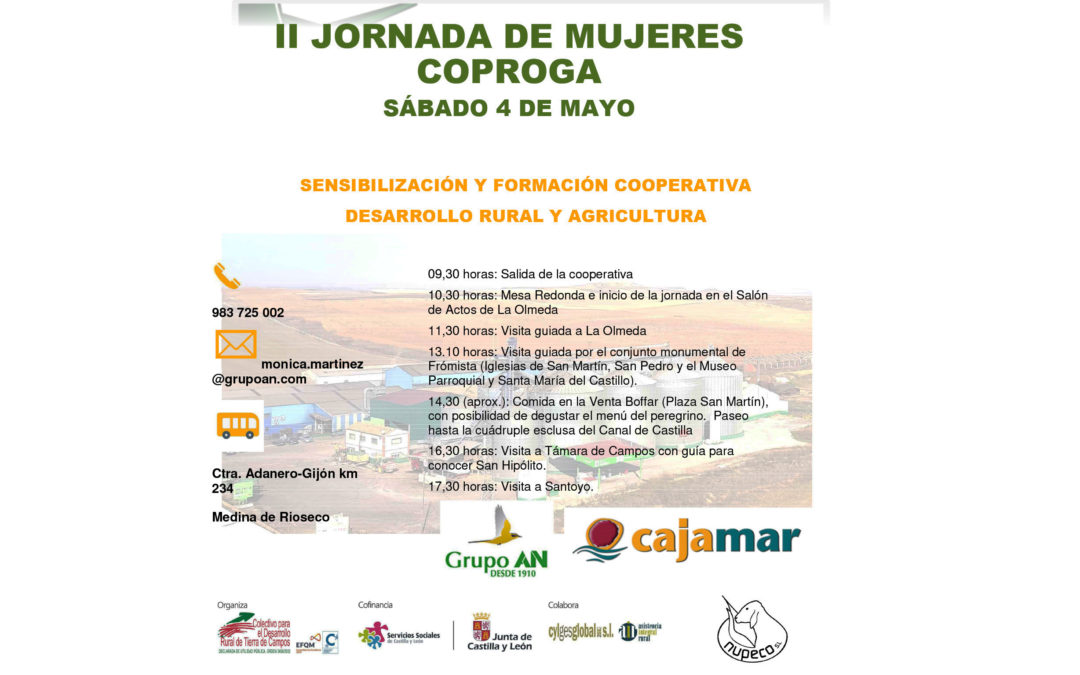 II Jornada de Mujeres ´SENSIBILIZACIÓN Y FORMACIÓN COOPERATIVA. DESARROLLO RURAL Y AGRICULTURA´